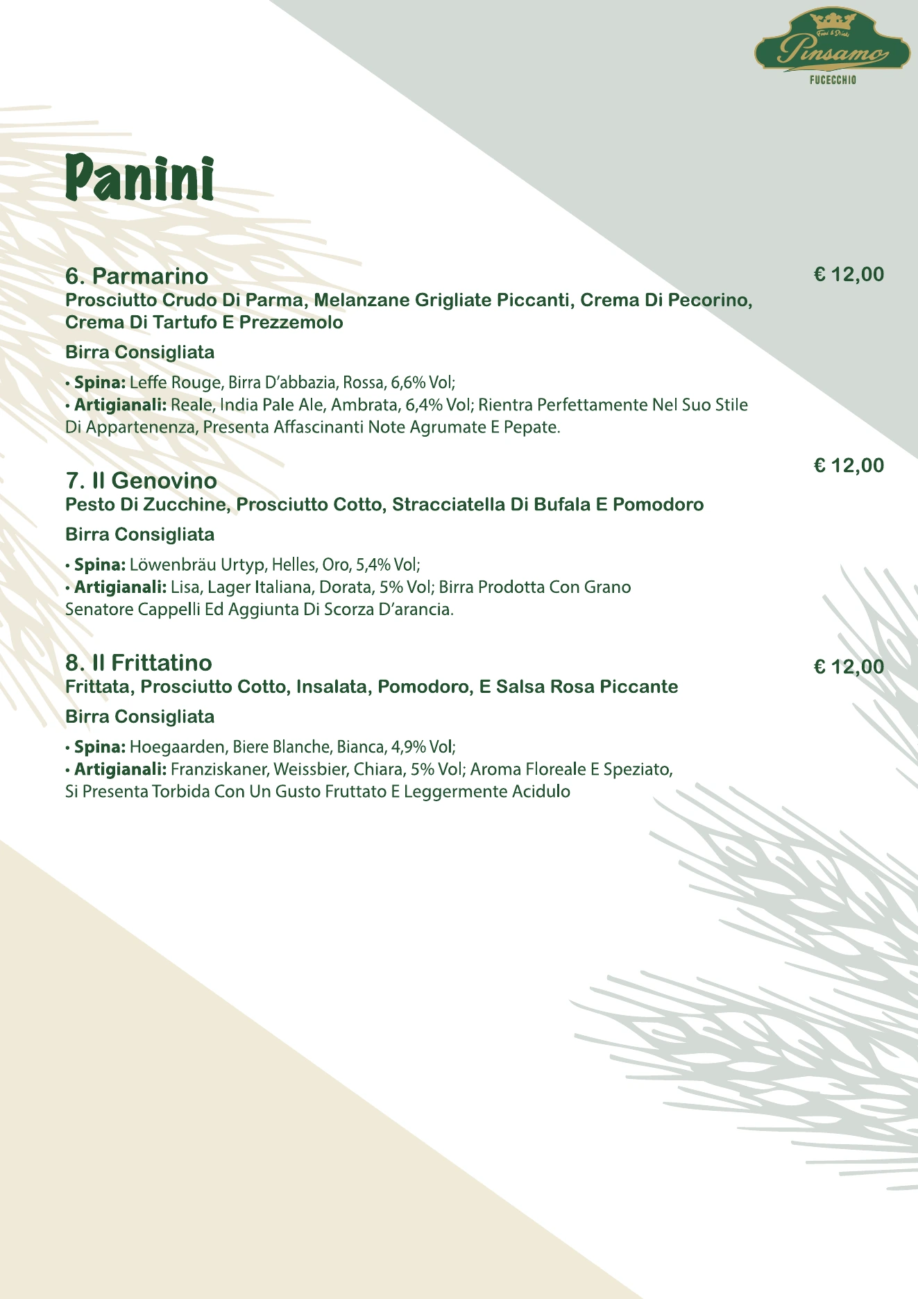 Menù PinSamO, pagina 4