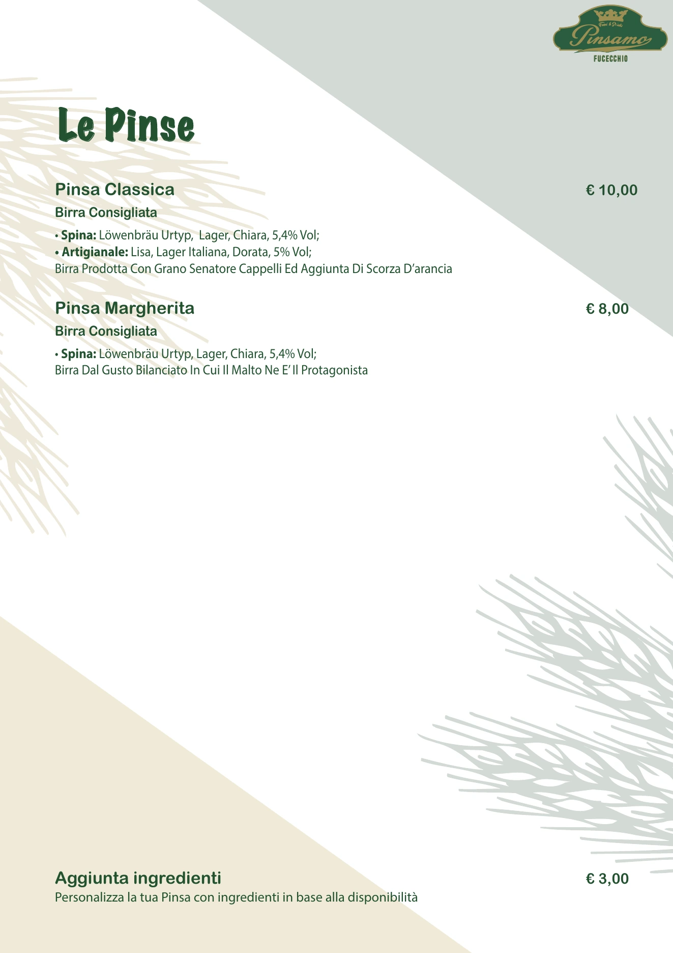 Menù PinSamO, pagina 5