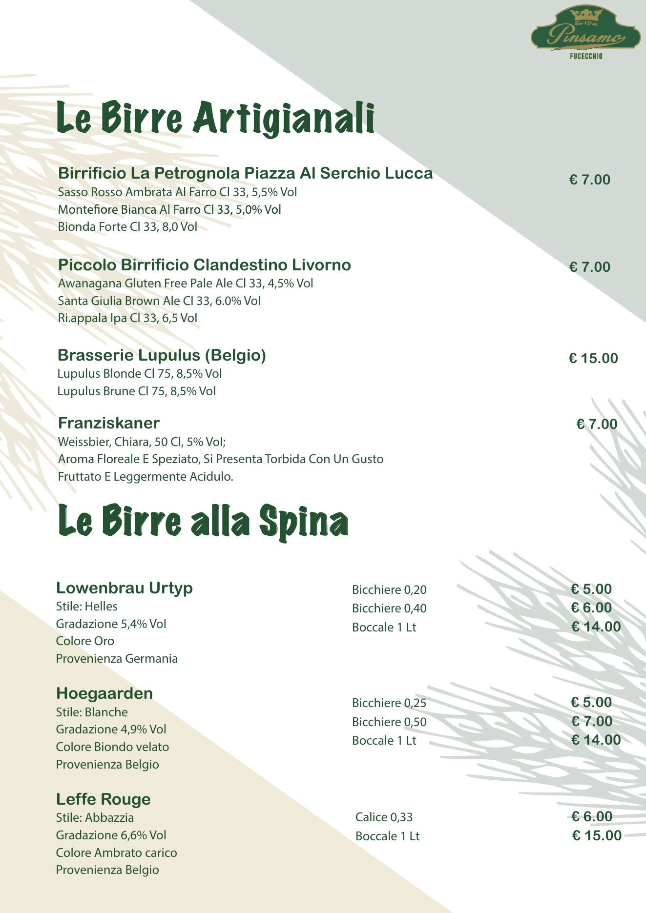 Menù PinSamO, pagina 10