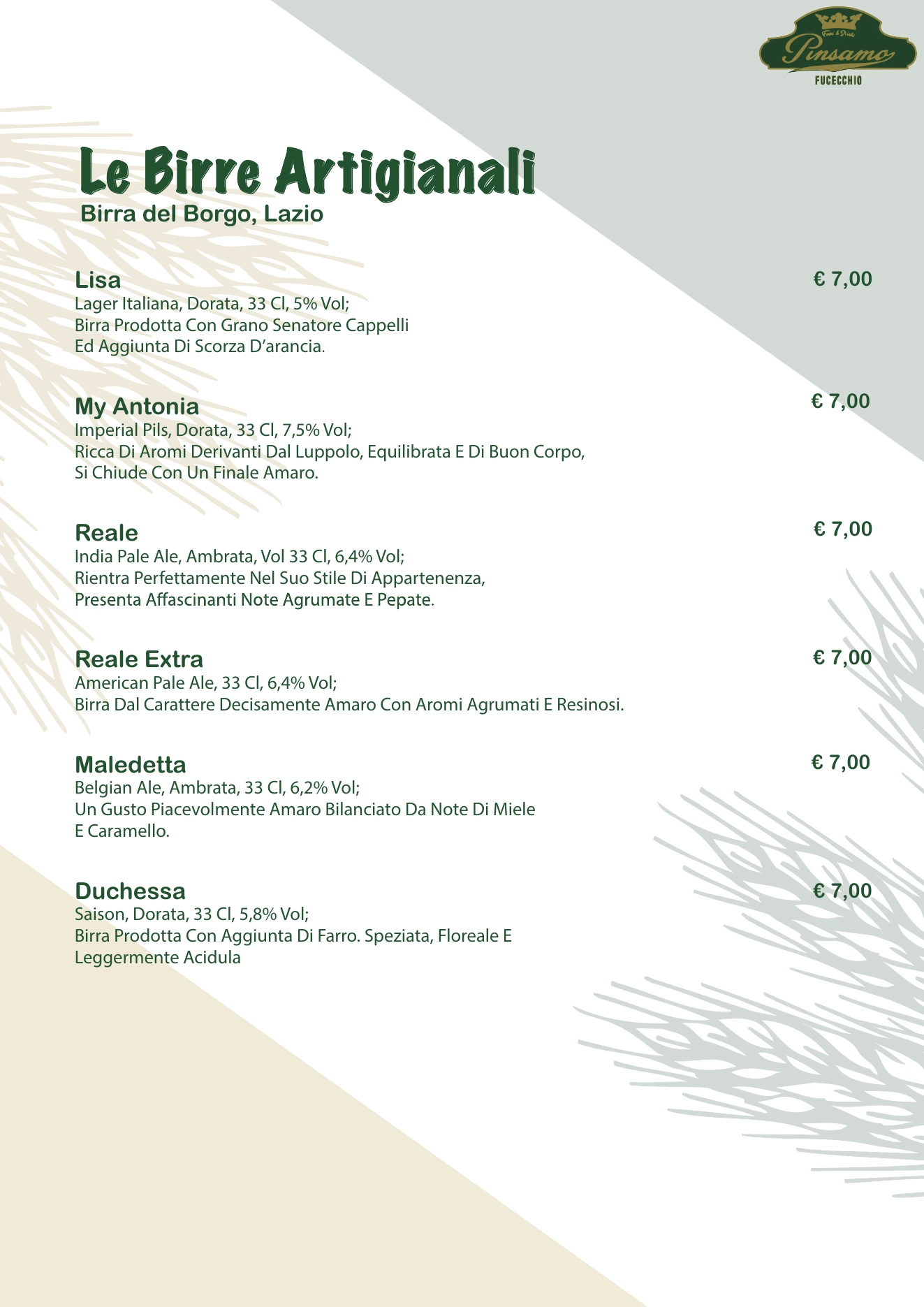 Menù PinSamO, pagina 11
