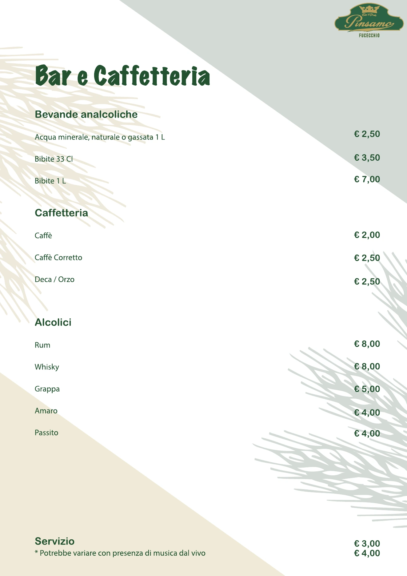 Menù PinSamO, pagina 13
